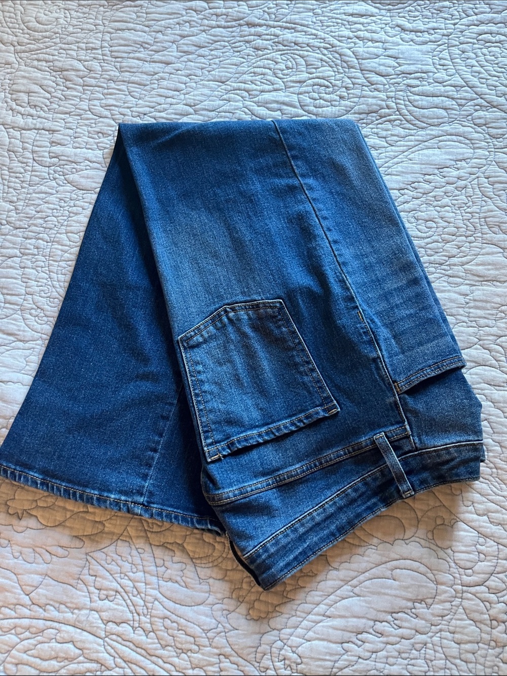 Old Navy Women's Dark Blue Wide-Leg Jeans